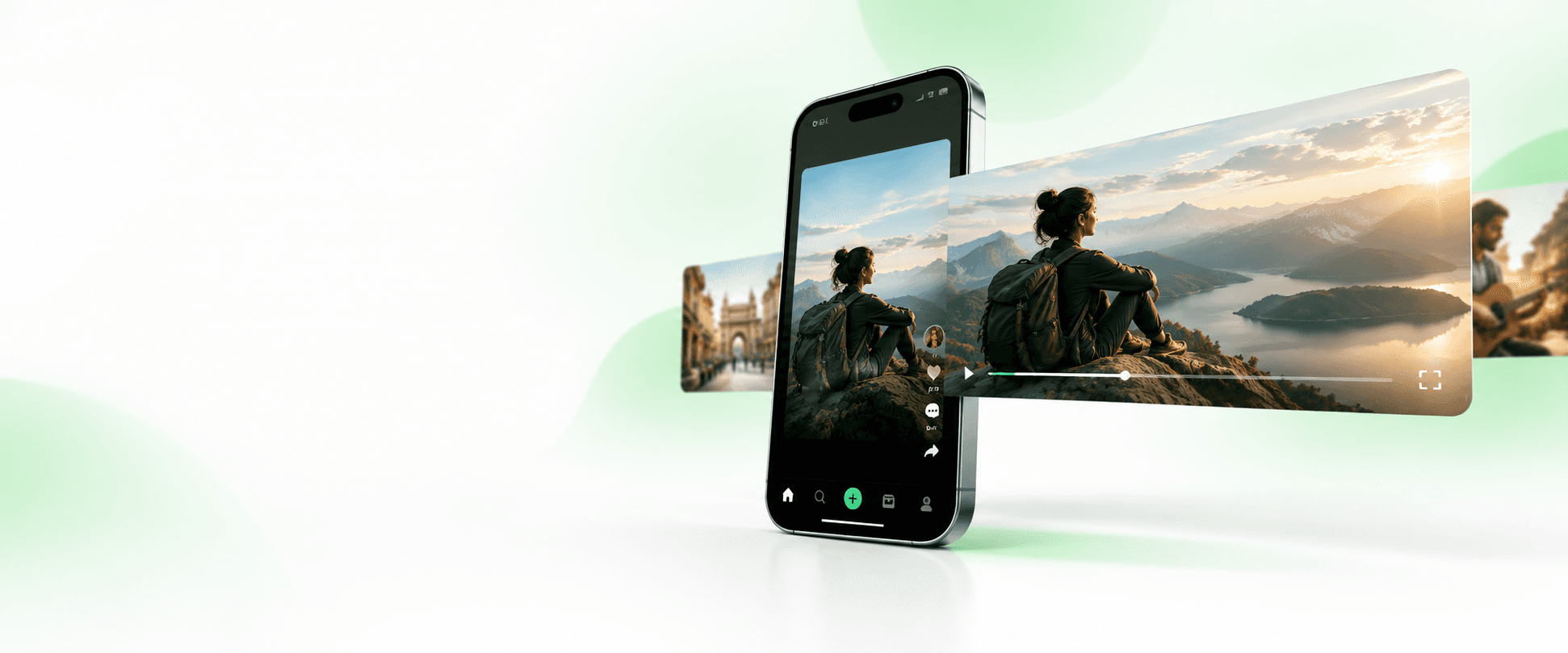 MeTubez horizontal scrolling experience